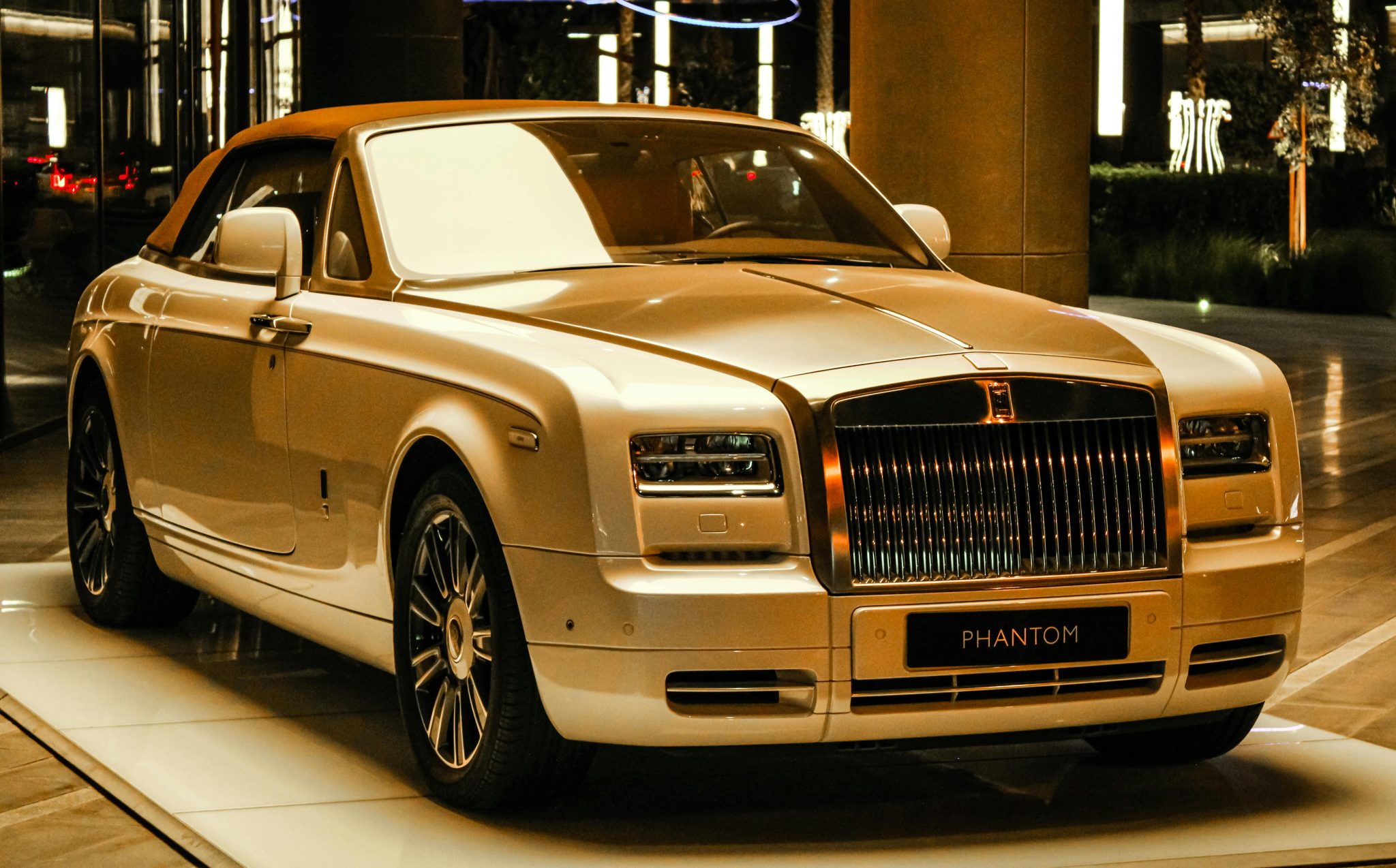 Home A stunning Rolls Royce Phantom showcased in a luxurious setting in Dubai.